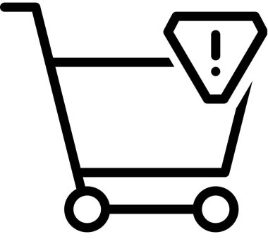 Alışveriş arabasının vektör çizimi, çevrimiçi satın alma