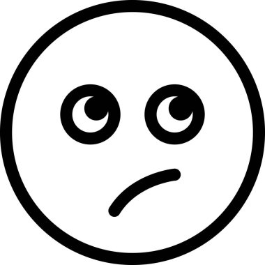 Maskot duygularının modern grafik çizimi sıkılmış simge