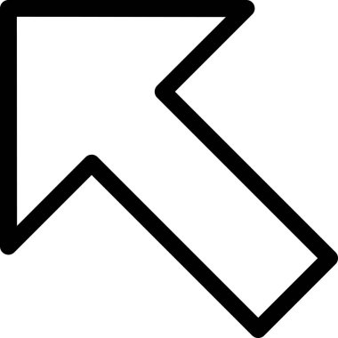 Beyaz arkaplanda izole edilmiş ok yönü, vektör illüstrasyonu