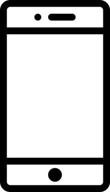 akıllı telefon düz simgesi, vektör, illüstrasyon 