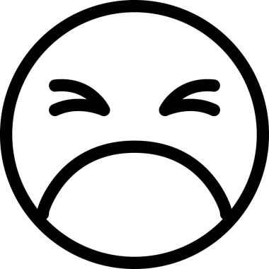 Maskot duygularının modern grafik çizimi hüzünlü simge