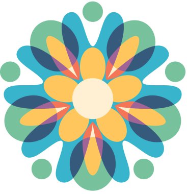 Çiçek mandala vektör çizimi 