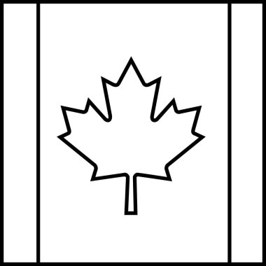 Kanada vektör illüstrasyonunun bayrağı 