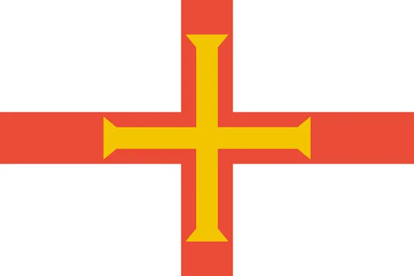 Flagge Von Guernsey Flaches Symbol Vektorillustration — Stockvektor