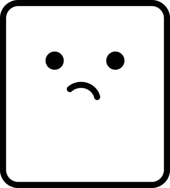 Unhappy Avatar Emoticon Concept Vector Illustration — Stock Vector