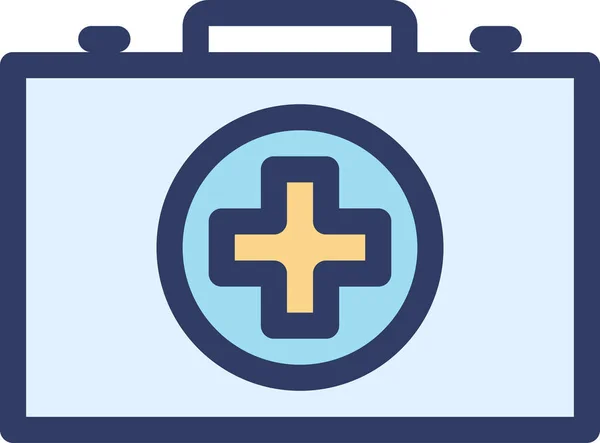 Medical Suitcase Icon Isolated White Background Vector Illustration — Stock Vector