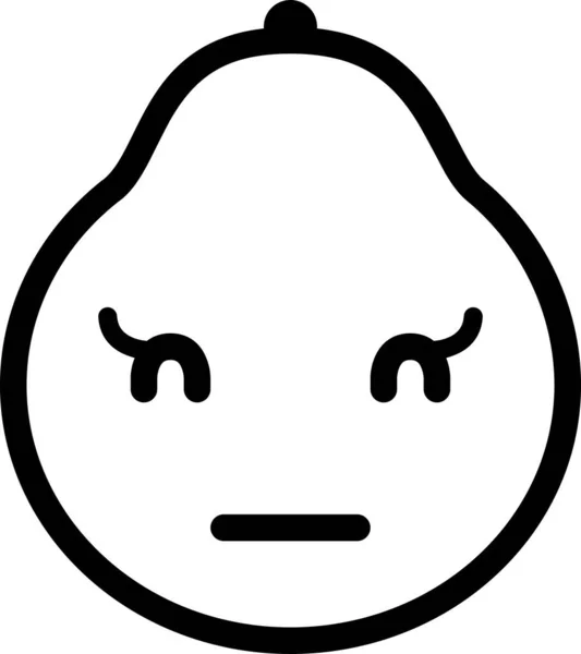 Expression Face Emoticon Vector Illustration — Stock Vector
