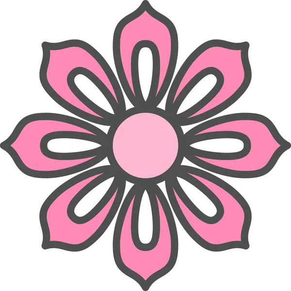 Vector Illustration Daisy Flower Ornament Blossom Flora Art — Stock Vector