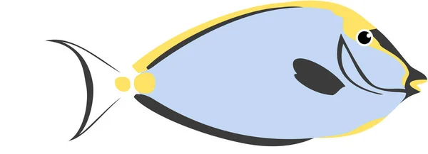 Icono Gráfico Moderno Vector Ilustración Mascota Naranja Espina Dorsal Unicornfish — Vector de stock