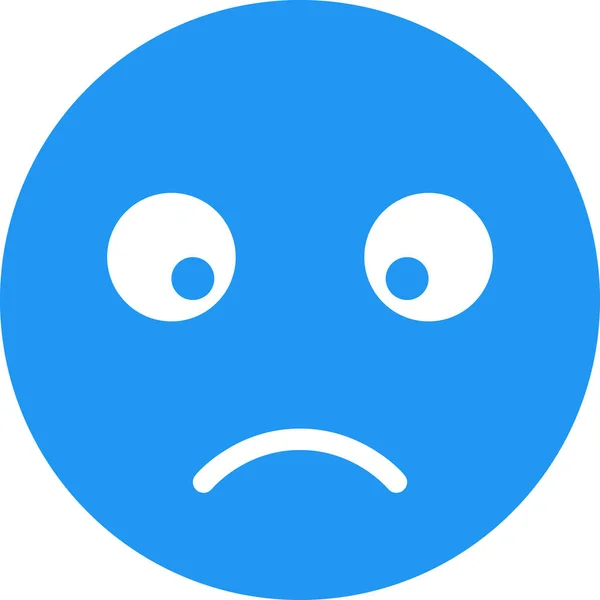 Triste Rosto Avatar Emoticon Conceito Vetor Ilustração —  Vetores de Stock