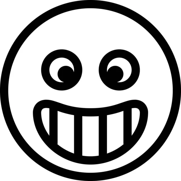 Moderne Grafische Vektor Illustration Des Maskottchens Emotionen Glücklich Symbol — Stockvektor