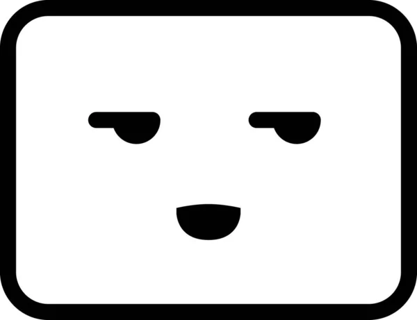 Smile Icon Face Avatar Emoticon Expression Mood Minimalistic Vector Illustration — Stock Vector