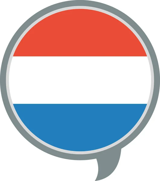 Bandera Países Bajos Icono Plano Vector Ilustración — Vector de stock