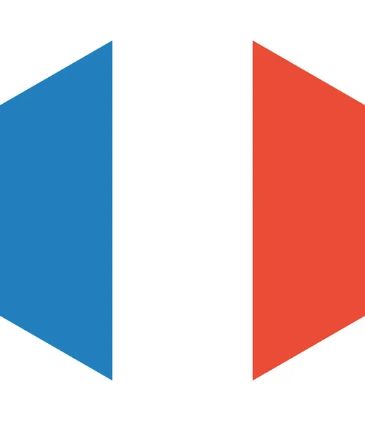 Flaga Francji Odizolowana Białym Tle Ilustracja Wektora — Wektor stockowy