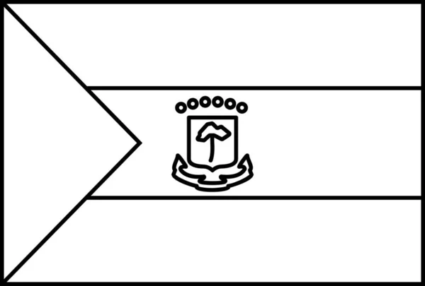 Flagge Äquatorialguineas Flaches Symbol Vektorillustration — Stockvektor