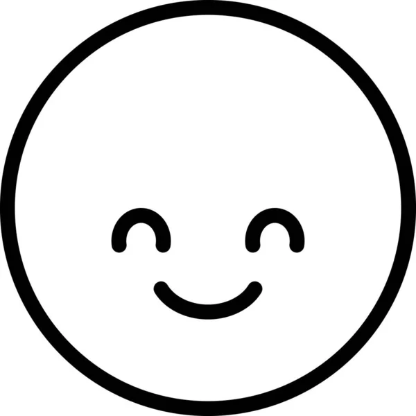 Sonrisa Avatar Emoticono Concepto Vector Ilustración — Archivo Imágenes Vectoriales