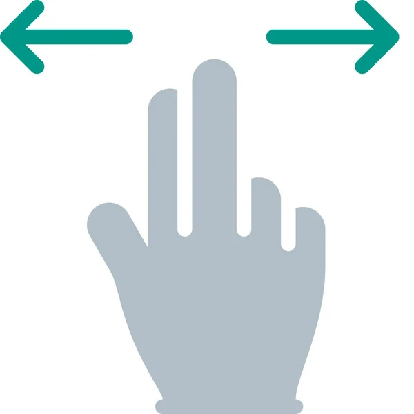 Přejeďte Rukou Dotkněte Prstu Jednoduchá Vektorová Ilustrace — Stockový vektor