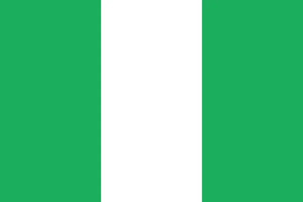 Прапор Нігерії Плоска Ікона Векторна Ілюстрація — стоковий вектор
