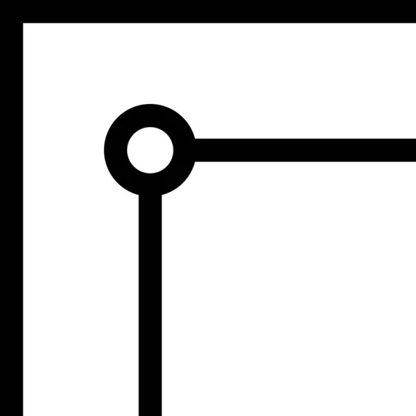 Eckiges Gelenksymbol Isoliert Auf Weißem Hintergrund Vektordarstellung Isoliert Auf Weißem — Stockvektor