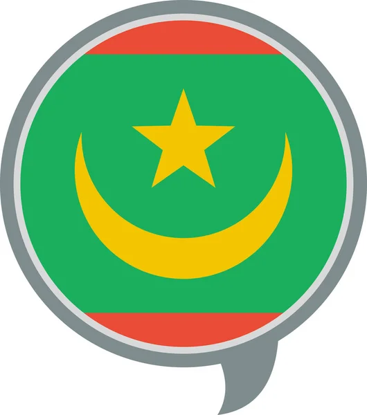 Mauritania Diseño Sencillo Elegante — Vector de stock