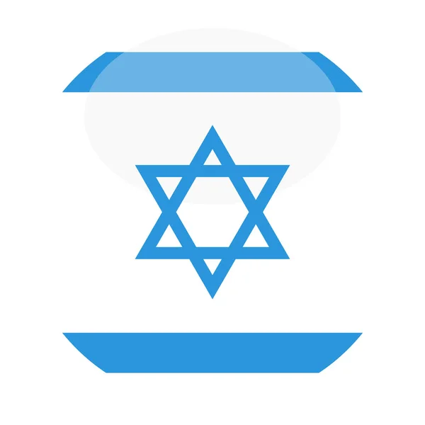 Bandeira Israel Isolado Fundo Branco Ilustração Vetorial —  Vetores de Stock