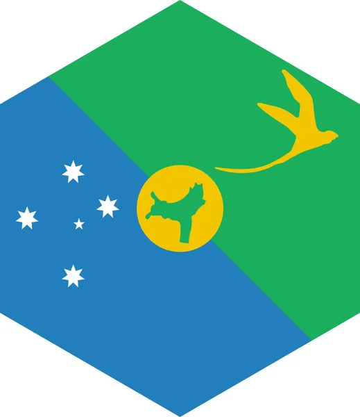 Christmas Island Flagge Isoliert Auf Weißem Hintergrund Vektorillustration — Stockvektor