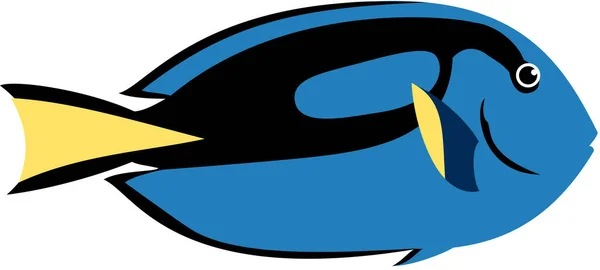 dory blue tang balığının modern grafik simge vektör illüstrasyonu 