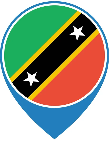 Bandiera Saint Kitts Nevis Sfondo Del Concetto Bandiera Mondiale — Vettoriale Stock
