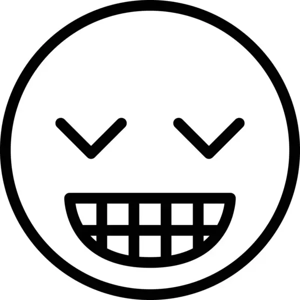 Sorriso Faccia Avatar Emoticon Vettoriale Illustrazione — Vettoriale Stock