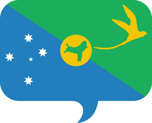 Zászló Christmas Island Lapos Ikon Vektor Illusztráció — Stock Vector