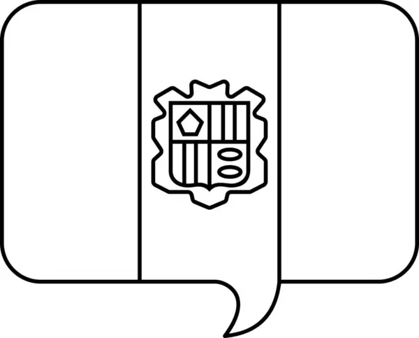 Ilustración Del Vector Bandera Andorra — Vector de stock