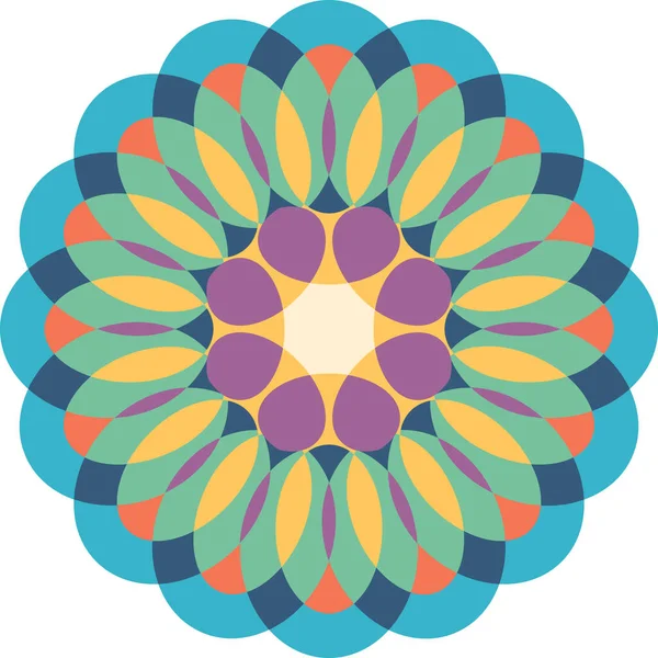 Çiçek mandala vektör çizimi 