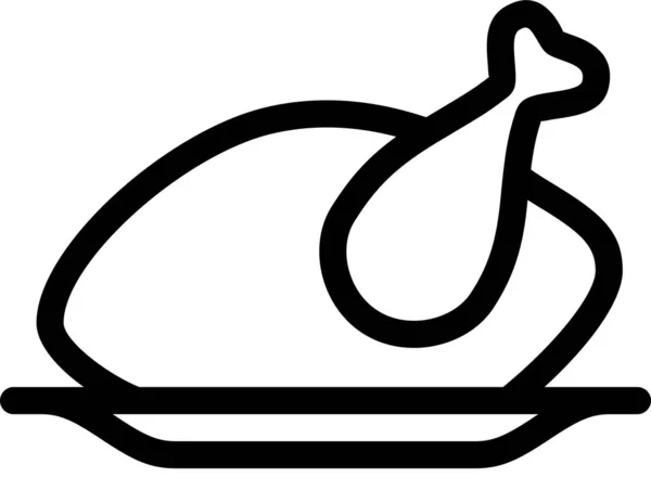 Ikon Ayam Diisolasi Latar Belakang Putih Ilustrasi Vektor - Stok Vektor