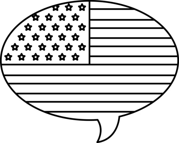 Idioma Los Estados Unidos América — Vector de stock