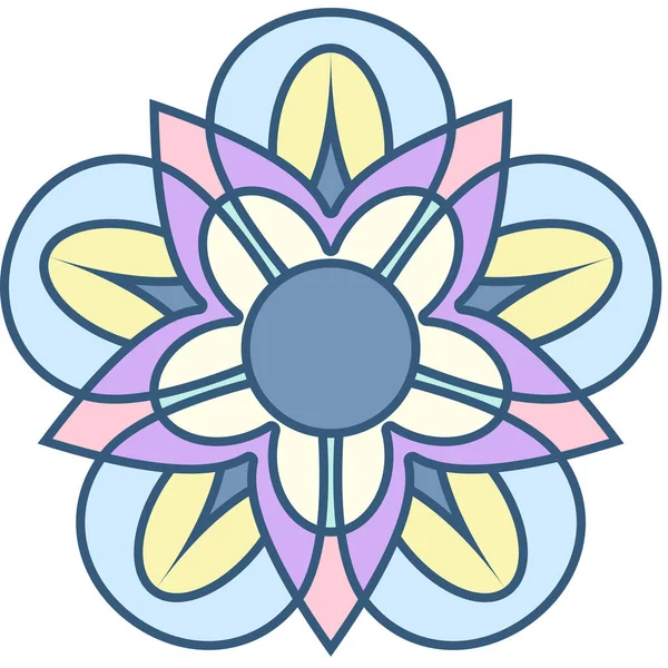 Ilustración Vectorial Mandala Floral — Vector de stock