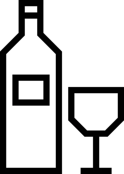 Wijn Pictogram Geïsoleerd Witte Achtergrond Vector Illustratie — Stockvector