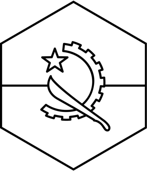 Flagge Von Angola Vektor Illustration — Stockvektor