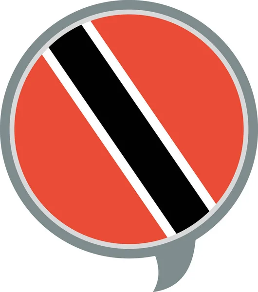 Vlajka Ploché Ikony Trinidad Tobago Vektor Ilustrace — Stockový vektor
