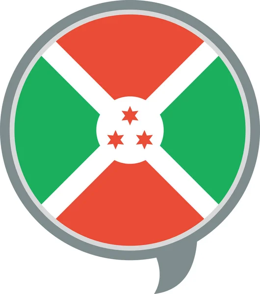 Ilustración Del Vector Bandera Burundi — Archivo Imágenes Vectoriales