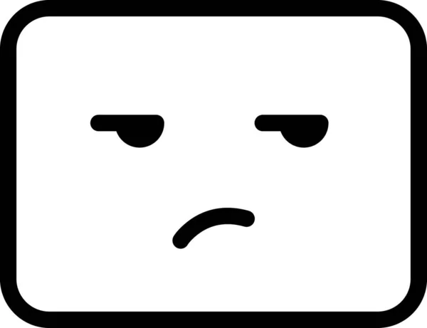 不思議のアイコン顔のアバター感情表現の気分ミニマルなベクトルイラスト — ストックベクタ
