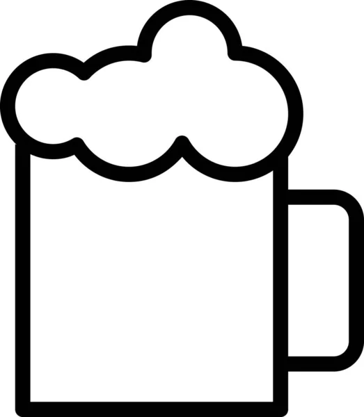 Ícone Caneca Cerveja Ilustração Vetorial — Vetor de Stock