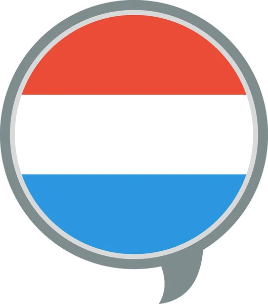 Bandera Luxemburgo Icono Plano Vector Ilustración — Vector de stock