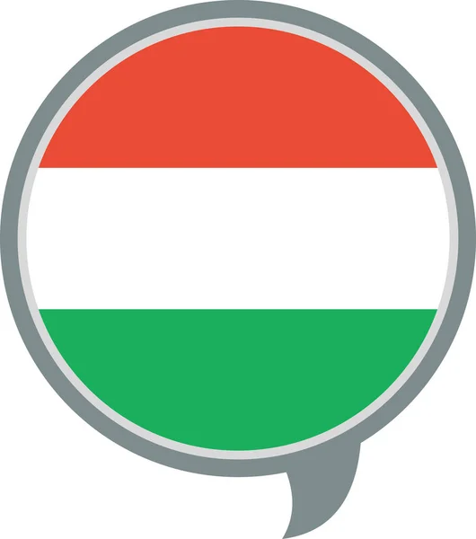 Bandera Hungría Icono Plano Vector Ilustración — Archivo Imágenes Vectoriales