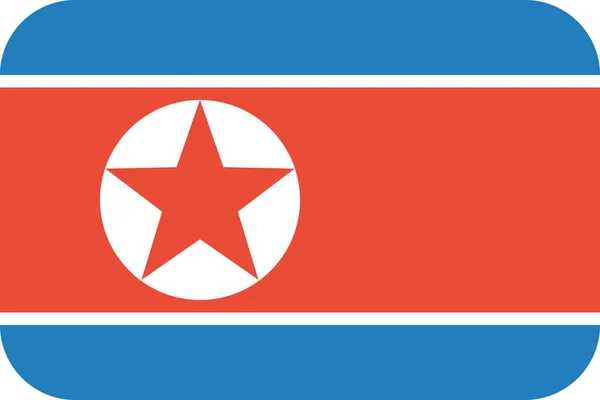 Flagge Koreas Nordkorea Hintergrund Des Konzepts Der Weltflagge — Stockvektor