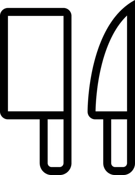 Icona Dei Coltelli Isolata Sfondo Bianco Illustrazione Vettoriale — Vettoriale Stock