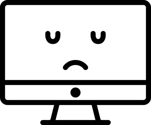 Avatar Faccia Triste Emoticon Concetto Vettoriale Illustrazione — Vettoriale Stock