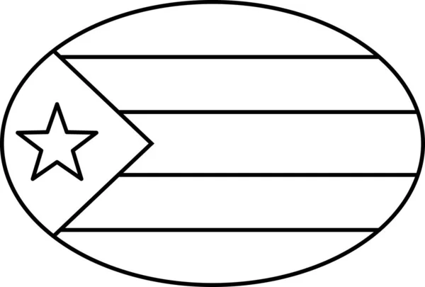Kuba Flagga Vektor Illustration — Stock vektor