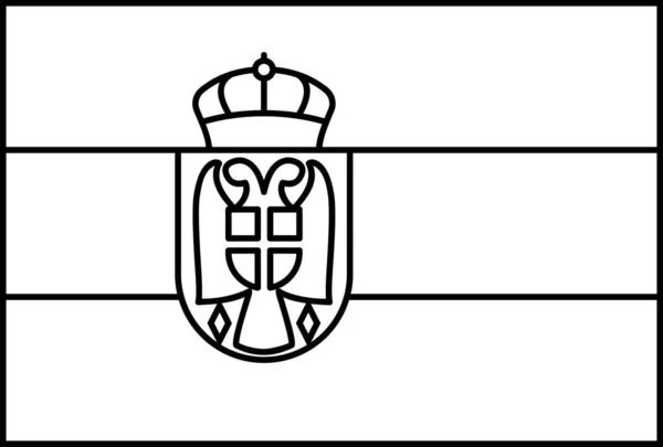 セルビアの旗ベクトル図 — ストックベクタ