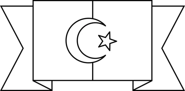Algeriets Flagga Vektor Illustration — Stock vektor