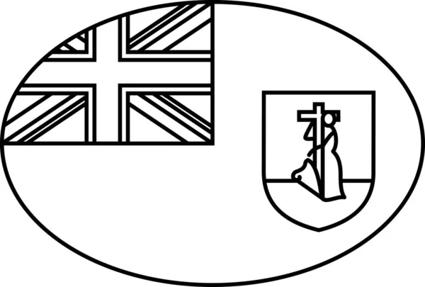 Flagge Von Montserrat Nation Flagge Sprache — Stockvektor